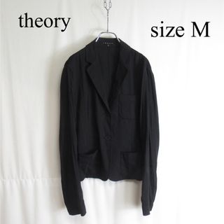 セオリー(theory)のtheory ブラック テーラード ジャケット ブレザー 2 レディース 黒(テーラードジャケット)