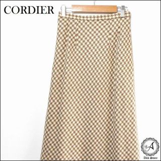 コルディア(CORDIER)のCORDIER コルディア ロングスカート 千鳥格子 Aライン 日本製(ロングスカート)