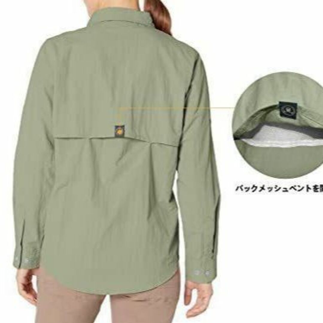 長袖フィッシングシャツ、ゴルフシャツ　通気性と速乾性 B.茶 xL レディースのトップス(シャツ/ブラウス(長袖/七分))の商品写真