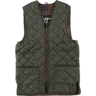 バーブァー(Barbour)の古着 バブアー Barbour QUILTED WAISTCOAT キルティングベスト 英国製 メンズS /eaa405284(ベスト)