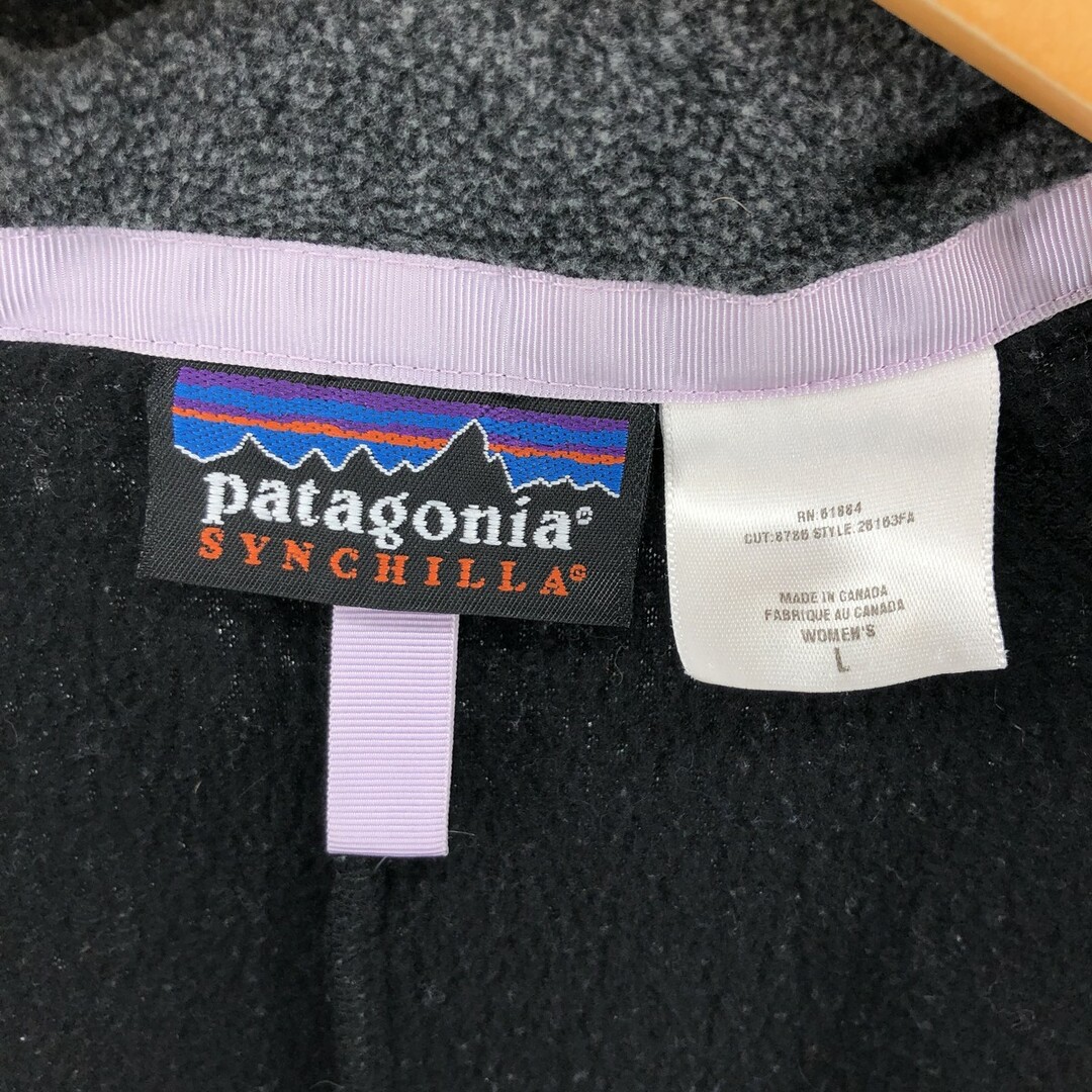 patagonia(パタゴニア)の古着 パタゴニア Patagonia SYNCHILLA シンチラ STY26163FA フリースベスト カナダ製 レディースL ヴィンテージ /eaa397001 レディースのトップス(ベスト/ジレ)の商品写真