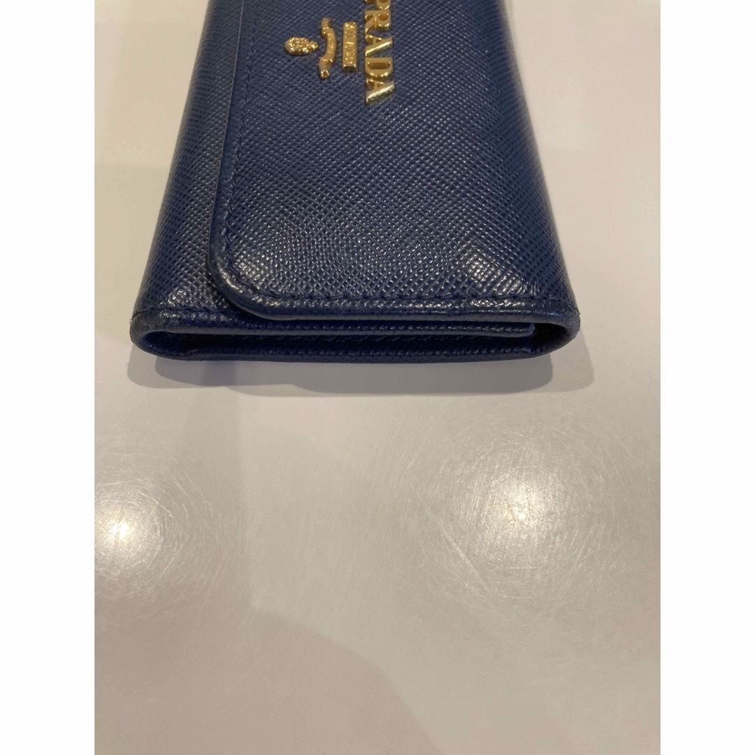 PRADA キーケース ヴィッテロムーブ ゴールド金具 ネイビー - キーケース