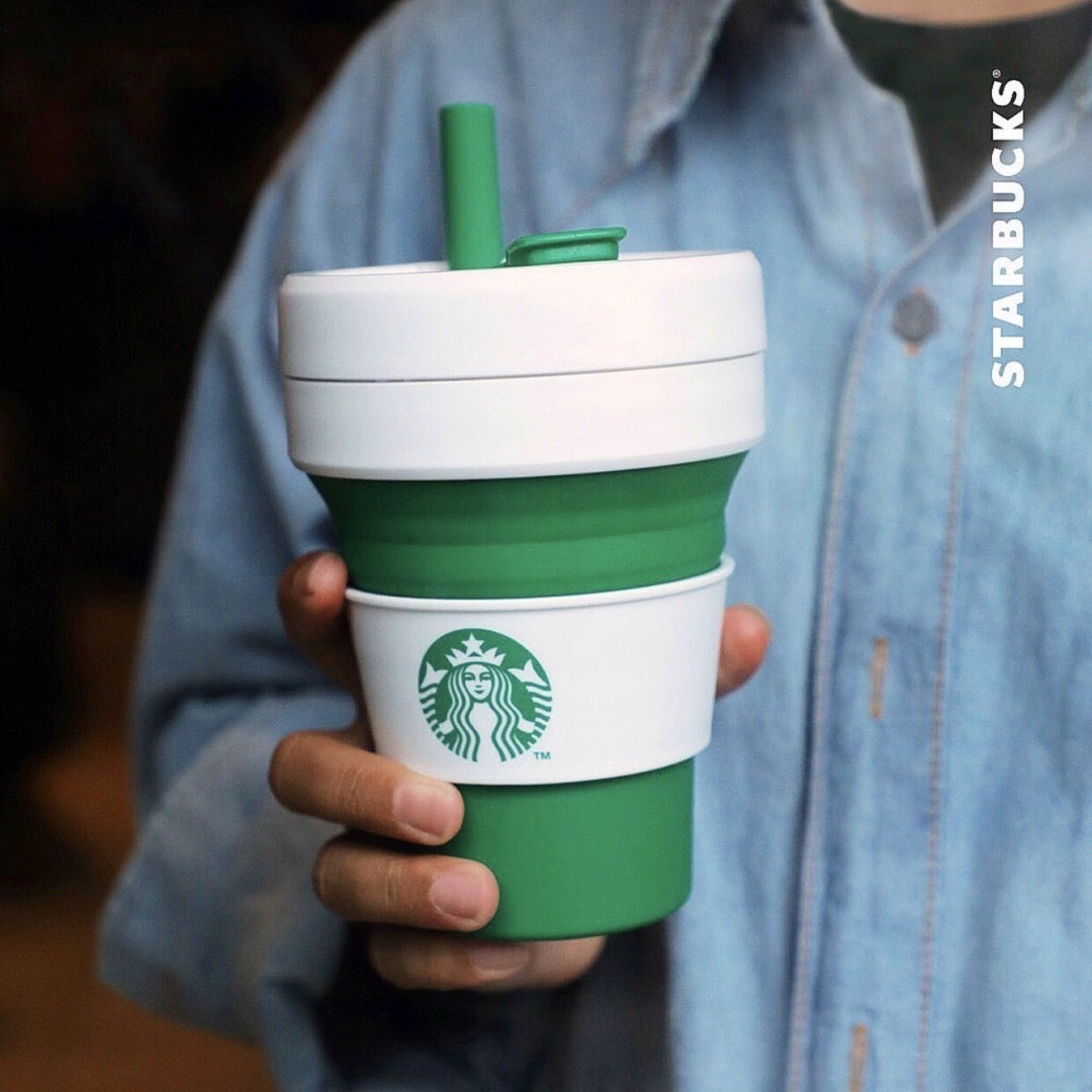 Starbucks(スターバックス)のグリーン Starbucks stojo スターバックス ストージョ タンブラー インテリア/住まい/日用品のキッチン/食器(タンブラー)の商品写真
