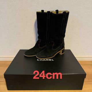 シャネル(CHANEL)の中古●シャネル CHANELハイブーツ ロングブーツ 37●24cm 94035(ブーツ)