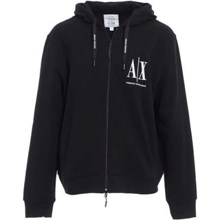 アルマーニエクスチェンジ(ARMANI EXCHANGE)のアルマーニエクスチェンジ　ジップアップパーカー　ブラック　XL(パーカー)