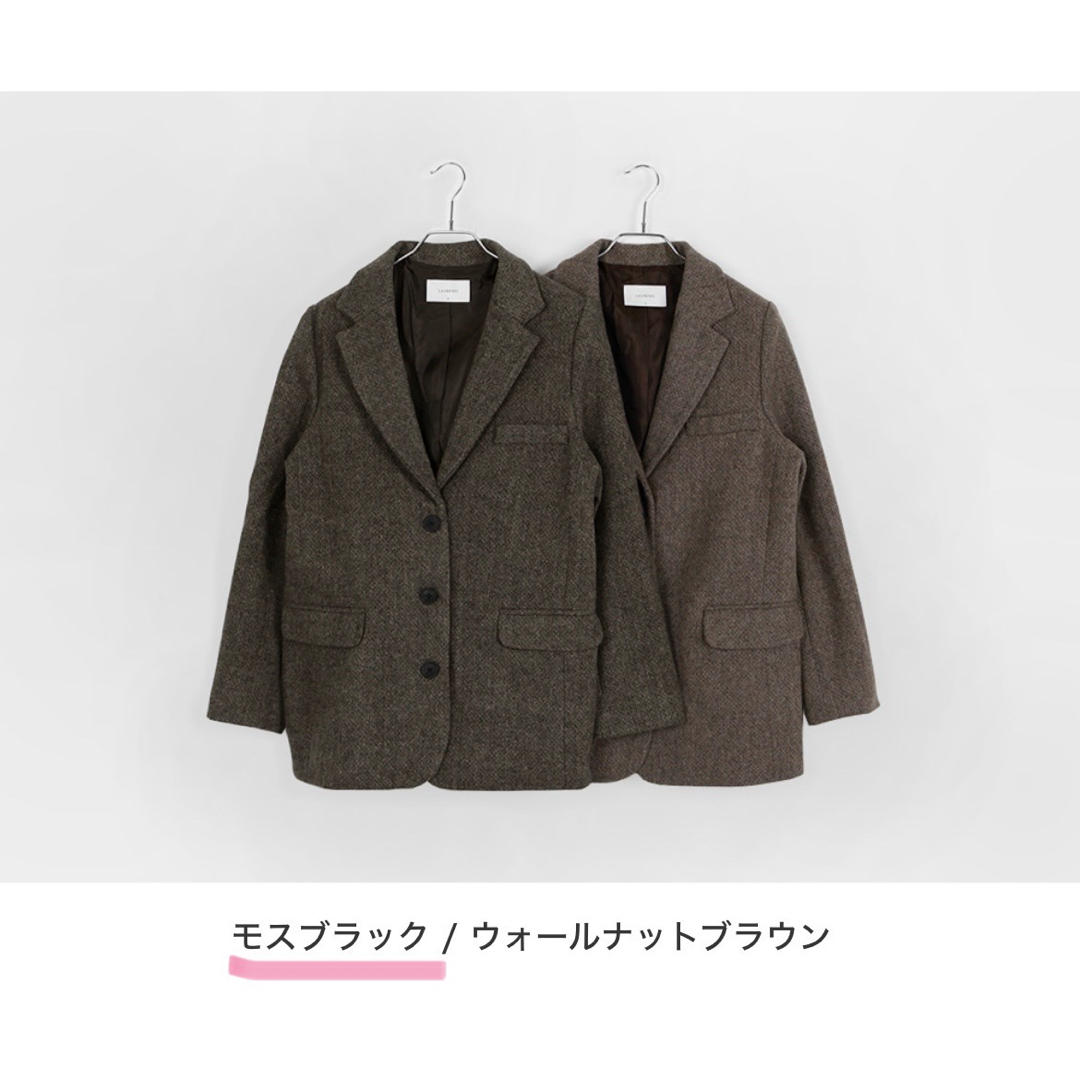 LAURENHI ローウボカシウールミディジャケット レディースのジャケット/アウター(テーラードジャケット)の商品写真