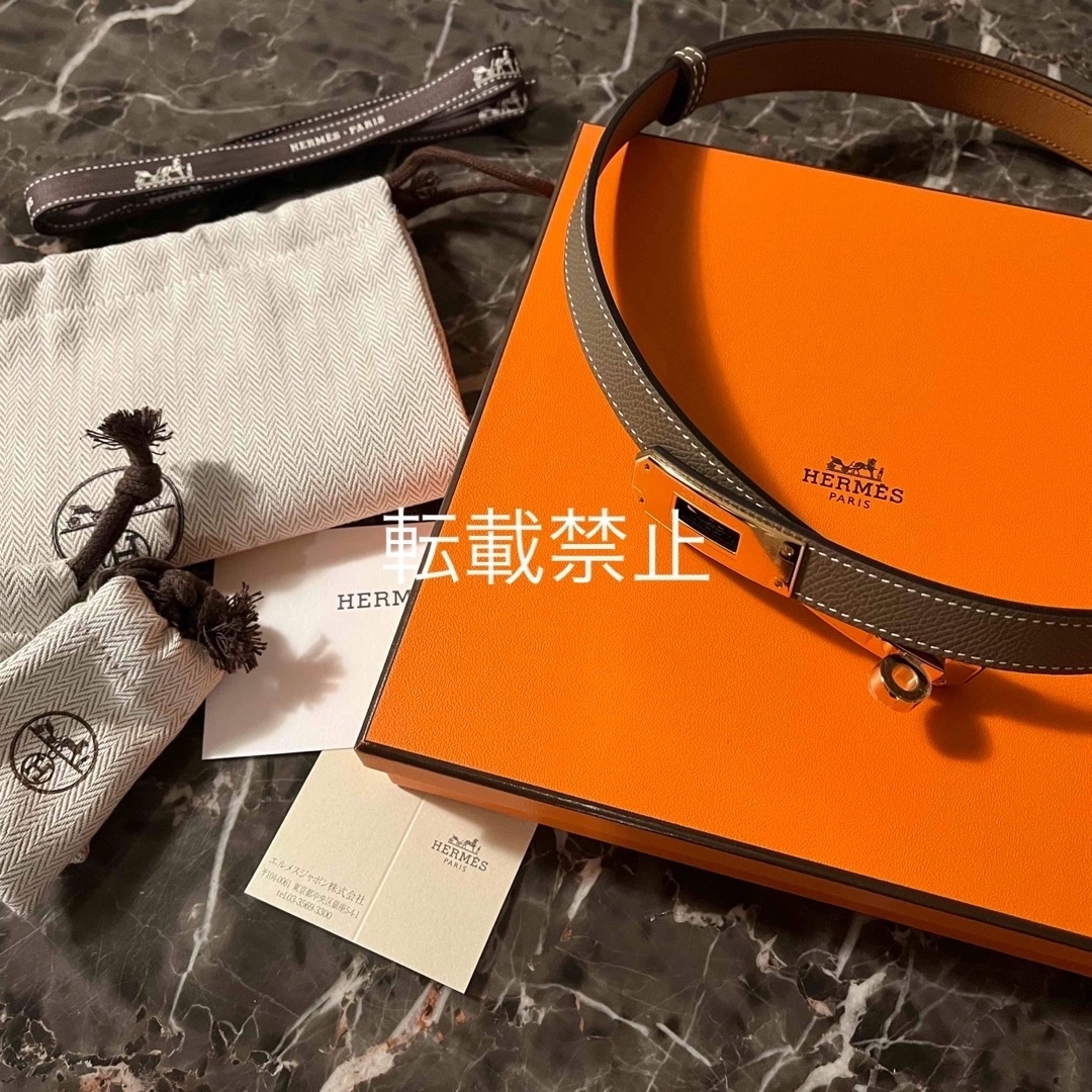 Hermes(エルメス)の【新品未使用】ケリーベルト　エトゥープ　エトープ　ローズゴールド金具　レア レディースのファッション小物(ベルト)の商品写真