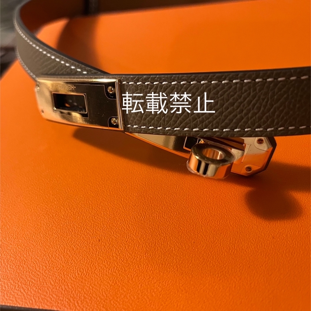 Hermes(エルメス)の【新品未使用】ケリーベルト　エトゥープ　エトープ　ローズゴールド金具　レア レディースのファッション小物(ベルト)の商品写真