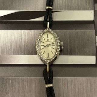 オメガ(OMEGA)のOmegaオメガ レディース アンティーク時計 14KWG 無垢ケース ダイヤ(腕時計)