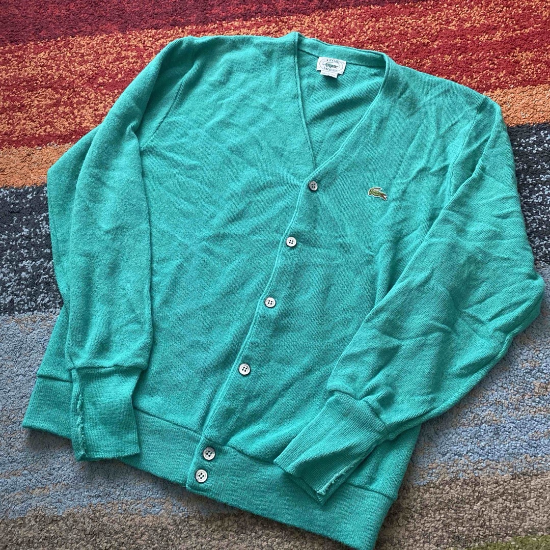 LACOSTE(ラコステ)のvintage IZOD LACOSTE あいみょん カーディガン USA製 メンズのトップス(カーディガン)の商品写真