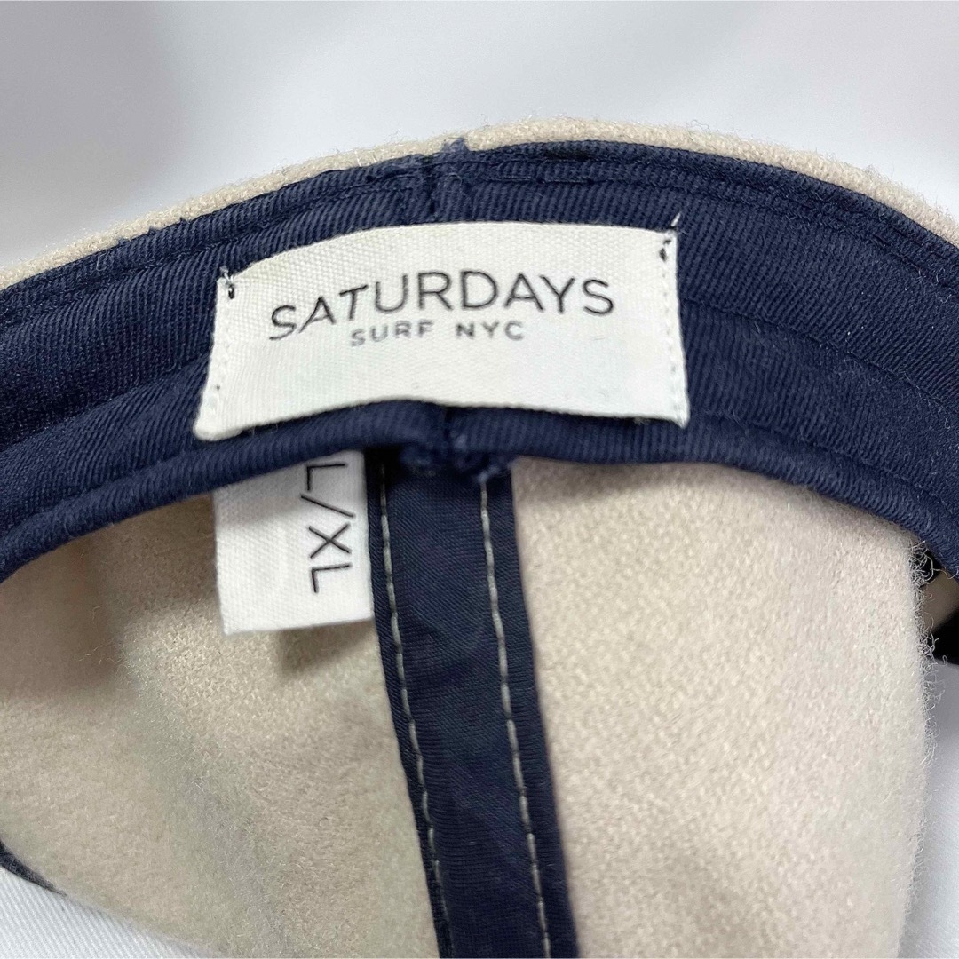 Saturdays NYC(サタデーズニューヨークシティ)の【美品】SATURDAYS NEWYORK CITYロゴ入ウールキャップL/XL メンズの帽子(キャップ)の商品写真