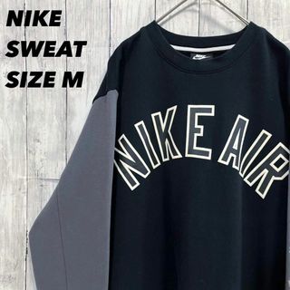 ナイキ(NIKE)のアメリカ古着ナイキ　切替NIKE AIRアーチロゴプリントスエットトレーナーM(スウェット)