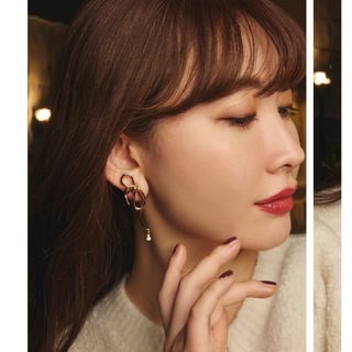 ハーリップトゥ(Her lip to)のAsymmetry Double Ribbon Earrings(イヤリング)