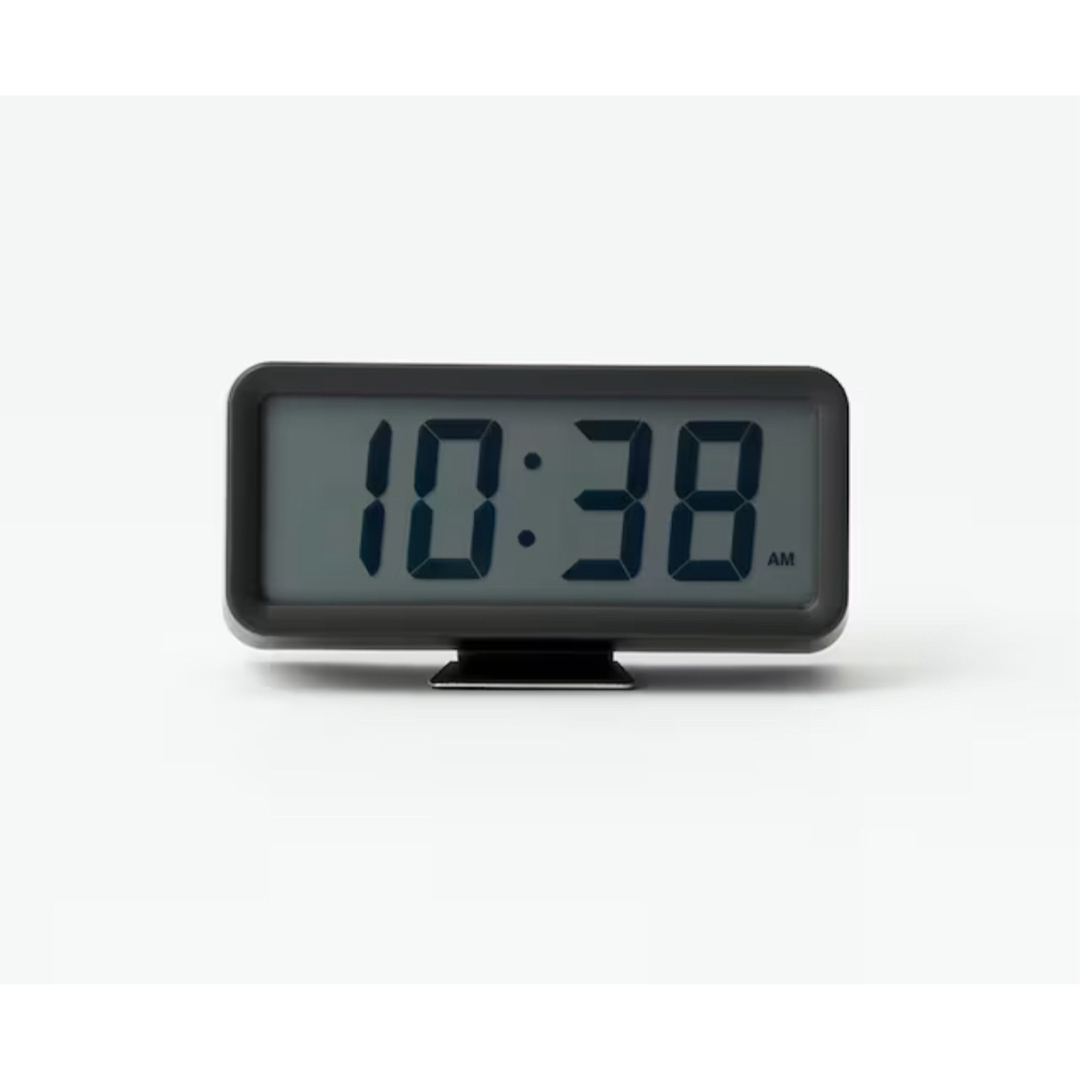 MUJI (無印良品)(ムジルシリョウヒン)の無印良品 デジタル時計・小（アラーム機能付） ブラック／型番：ＭＪ‐ＤＣＳＢ１ インテリア/住まい/日用品のインテリア小物(置時計)の商品写真
