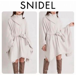 スナイデル(SNIDEL)の【SNIDEL】ミドルレングスポンチョコート ポンチョコート アイボリー(ポンチョ)