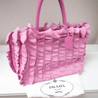 プラダ(PRADA)のSacci様専用♡プラダ トートバッグ フリル フリンジ ナイロン 財布(トートバッグ)