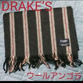 ドレイクス(DRAKES)の新品約２万円☆ドレイクス DRAKES ウールアンゴラマフラー スコットランド製(マフラー)