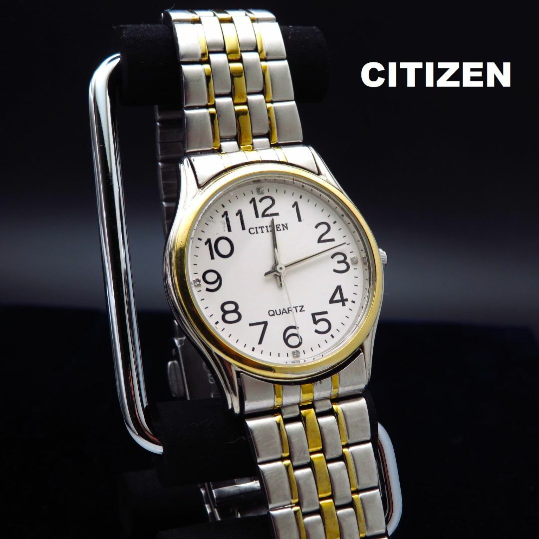 CITIZEN(シチズン)のCITIZEN 腕時計 4P ダイア 見やすい白文字盤 コンビカラー メンズの時計(腕時計(アナログ))の商品写真