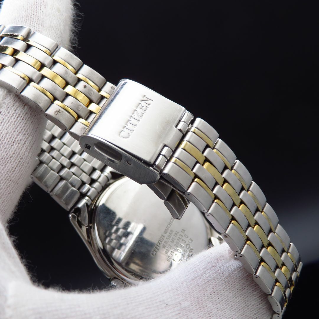 CITIZEN(シチズン)のCITIZEN 腕時計 4P ダイア 見やすい白文字盤 コンビカラー メンズの時計(腕時計(アナログ))の商品写真