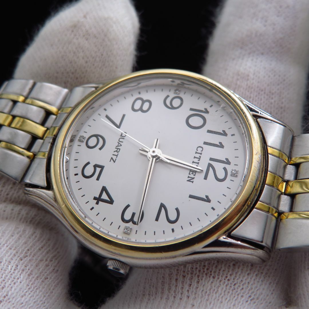 CITIZEN(シチズン)のCITIZEN 腕時計 4P ダイア 見やすい白文字盤 コンビカラー メンズの時計(腕時計(アナログ))の商品写真