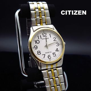 シチズン(CITIZEN)のCITIZEN 腕時計 4P ダイア 見やすい白文字盤 コンビカラー(腕時計(アナログ))