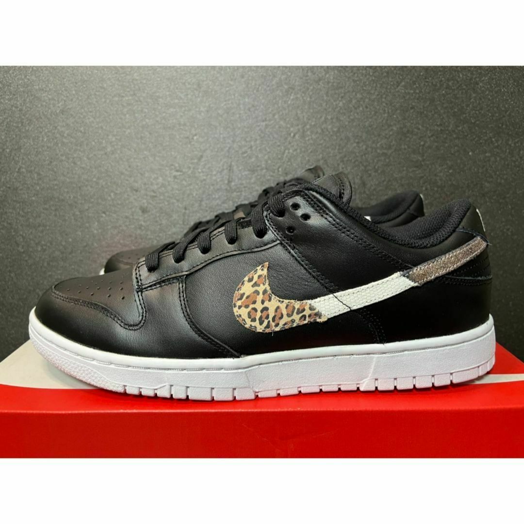 新品29cm NIKE WMNS DUNK LOW SE ブラック アニマル