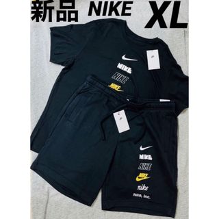 ナイキ(NIKE)の希少サイズ　ナイキ マルチ ロゴ  Tシャツ ハーフパンツ セットアップ　XL(Tシャツ/カットソー(半袖/袖なし))