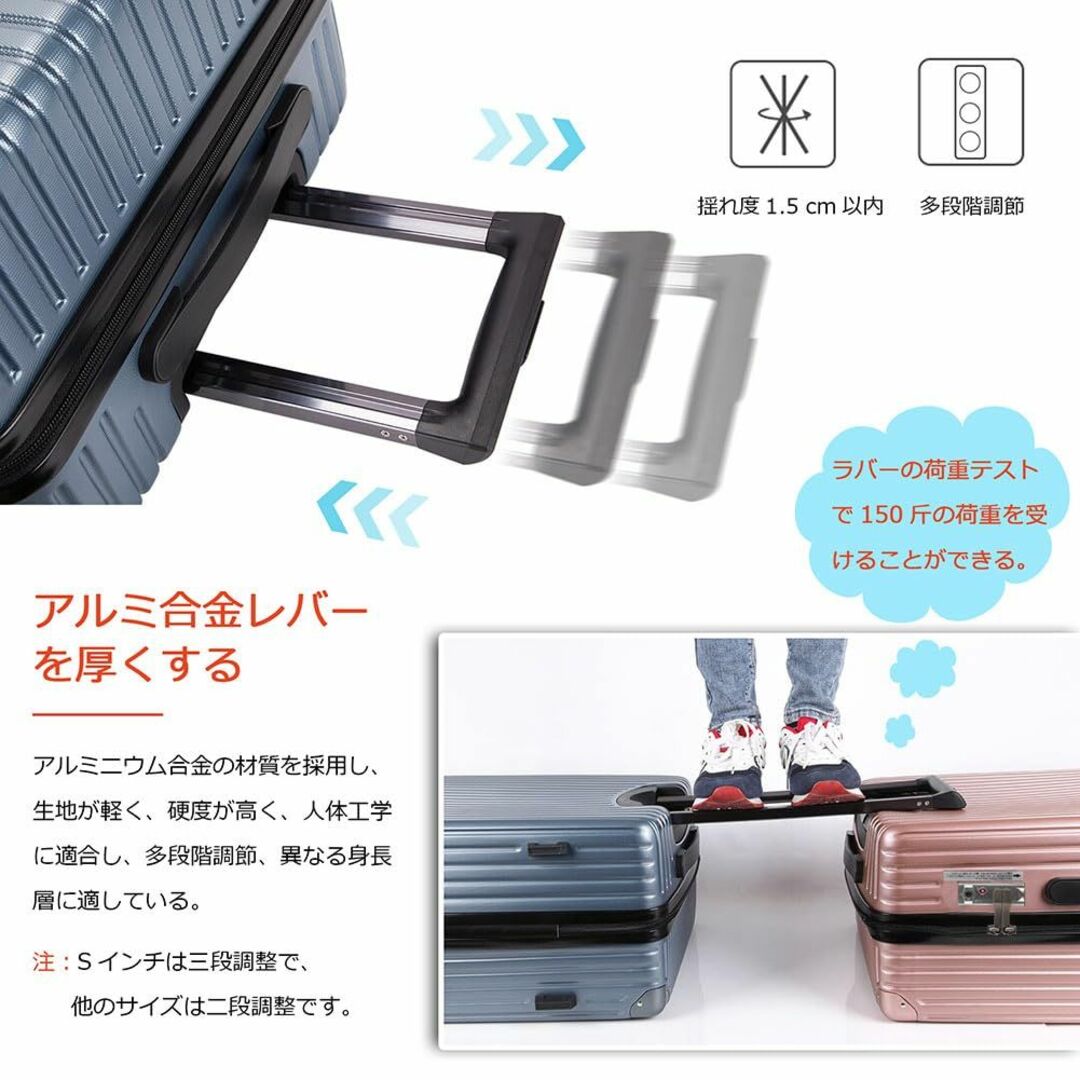 【色: ブルー】[Reezu] レーズ スーツケース 機内持込み キャリーケース その他のその他(その他)の商品写真