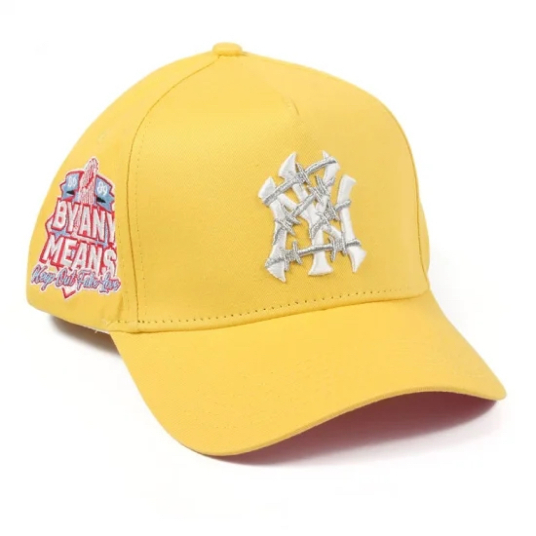 NEW ERA(ニューエラー)の【TWO18】"KEEP OUT FAKE LOVE" CAP YELLOW メンズの帽子(キャップ)の商品写真