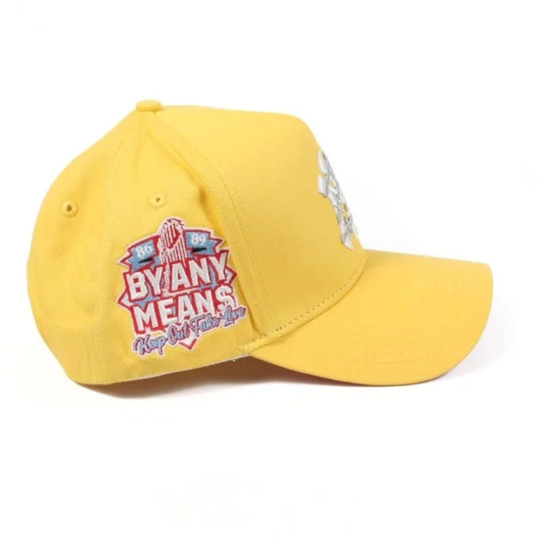 NEW ERA(ニューエラー)の【TWO18】"KEEP OUT FAKE LOVE" CAP YELLOW メンズの帽子(キャップ)の商品写真