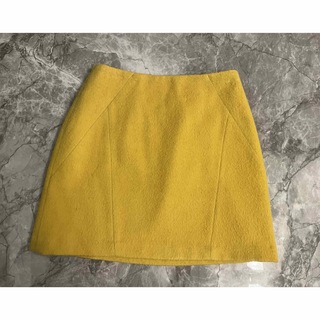アナイ(ANAYI)のDONEEyu ウールアルパカミニスカート36S黄色(ミニスカート)