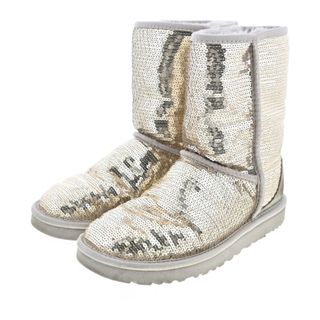 アグオーストラリア(UGG AUSTRALIA)のUGG australia ブーツ 24cm ゴールド系xグレー 【古着】【中古】(ブーツ)