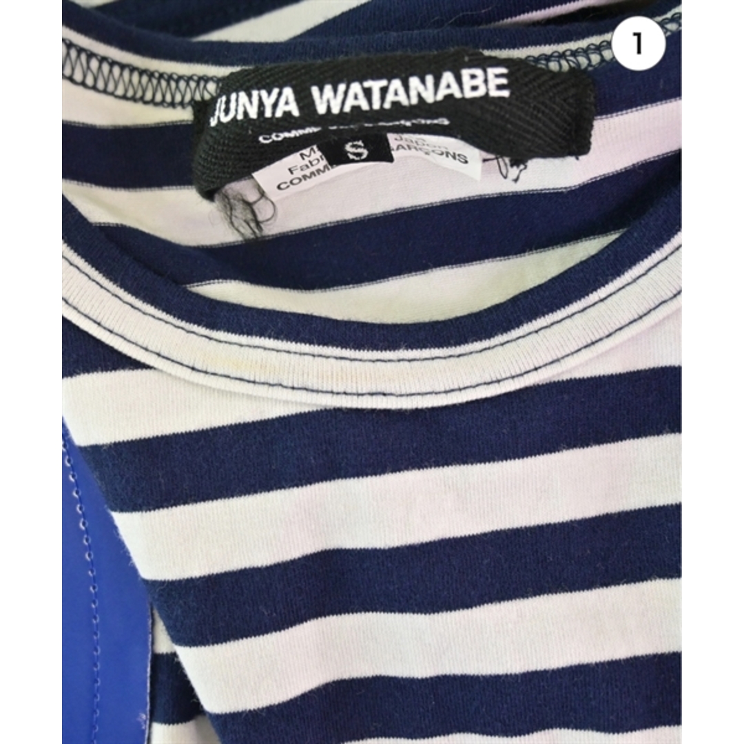 JUNYA WATANABE(ジュンヤワタナベ)のJUNYA WATANABE Tシャツ・カットソー S 紺x白(ボーダー) 【古着】【中古】 レディースのトップス(カットソー(半袖/袖なし))の商品写真