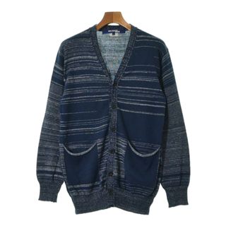 ジュンヤワタナベマン(JUNYA WATANABE MAN)のJUNYA WATANABE MAN カーディガン S 紺x白(ボーダー) 【古着】【中古】(カーディガン)