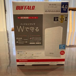 バッファロー(Buffalo)のBUFFALO 耐衝撃ポータブルHDD HD-PGF4.0U3-GWHA(PC周辺機器)