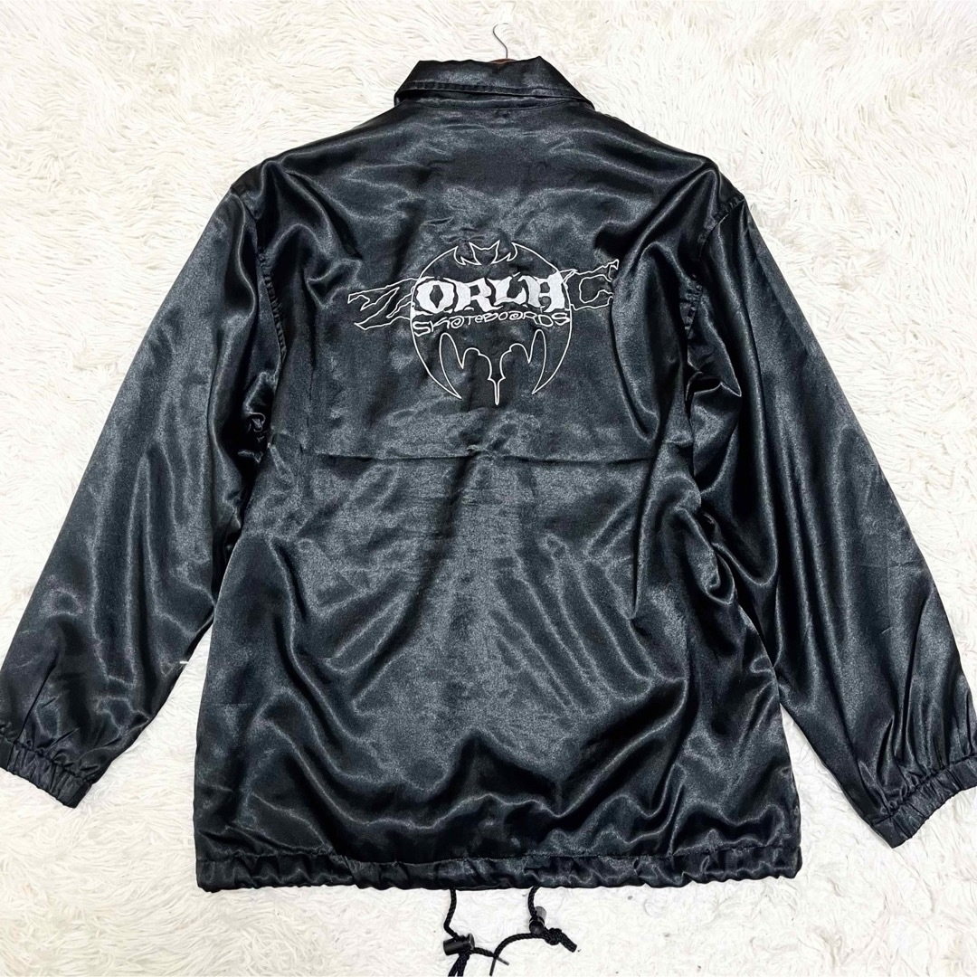ZORLAC(ゾーラック)の美品 ゾーラック コーチジャケット ナイロン 黒 XL 大きいサイズ 刺繍 メンズのジャケット/アウター(ナイロンジャケット)の商品写真