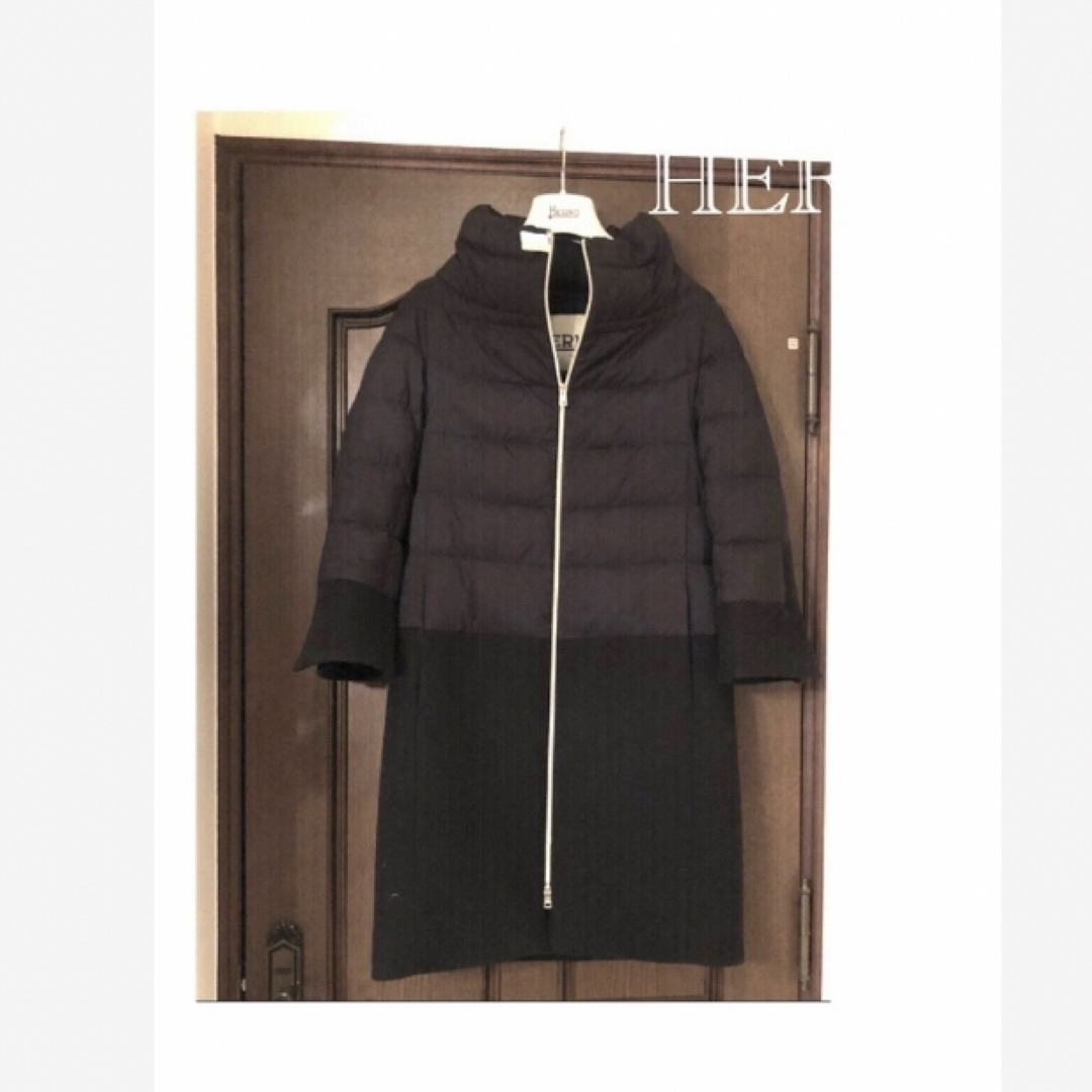 【美品】ヘルノHERNOダウンコート　黒色　38 サイズ