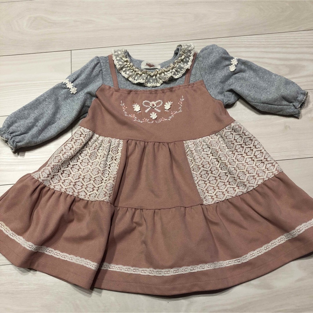 Souris(スーリー)のスーリー　ワンピース  90cm キッズ/ベビー/マタニティのキッズ服女の子用(90cm~)(ワンピース)の商品写真