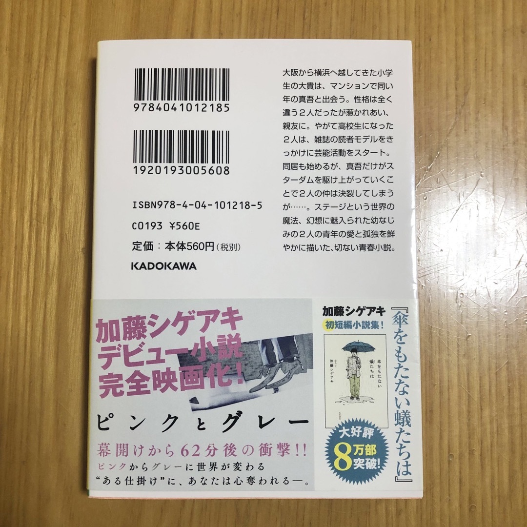 角川書店(カドカワショテン)のピンクとグレー 小説 エンタメ/ホビーの本(文学/小説)の商品写真