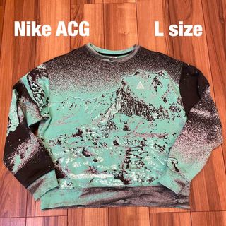 ナイキ(NIKE)のNIKE ACG サーマフィット クルー 総柄 マウンテンフリース スウェット (スウェット)