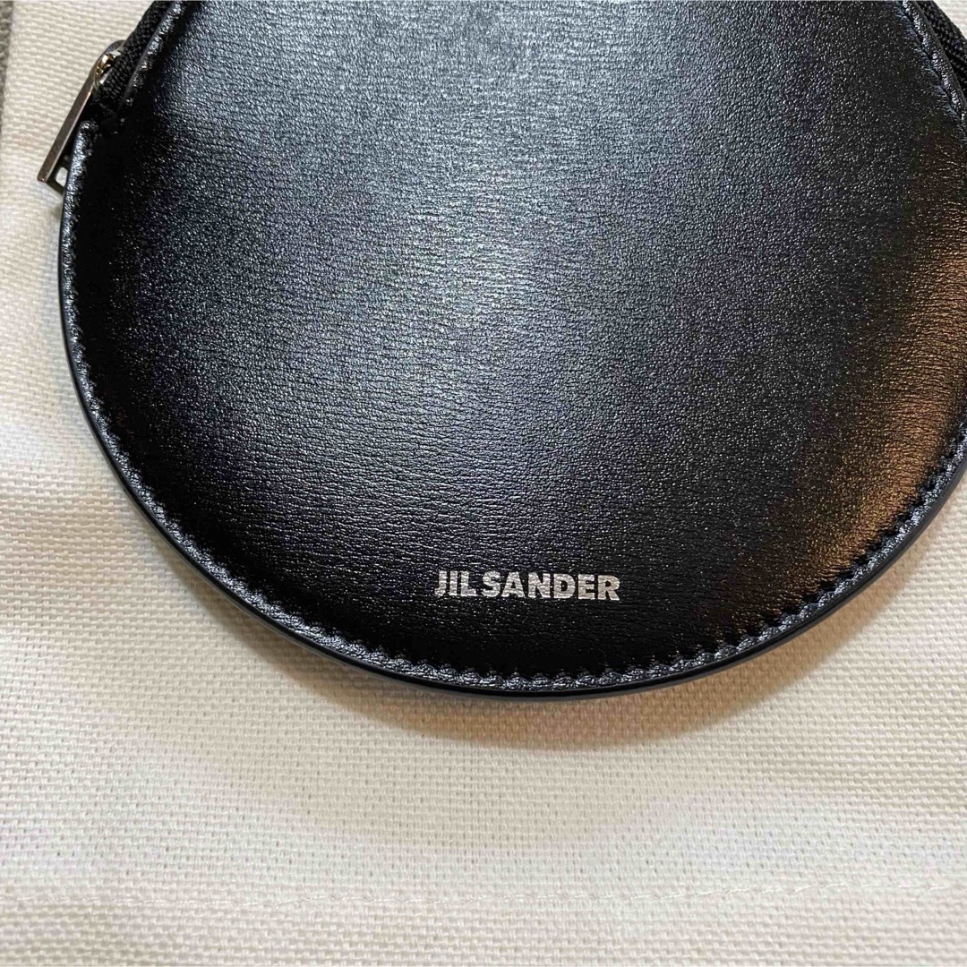 Jil Sander(ジルサンダー)のJIL SANDER ジルサンダー レザー サークル コインケース 箔押しロゴ  レディースのファッション小物(コインケース)の商品写真