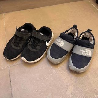 ザノースフェイス(THE NORTH FACE)のノースフェイス　ヌプシ NIKE ナイキ　スニーカー　靴　2足　子供　キッズ(スニーカー)