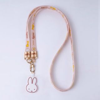 ミッフィー(miffy)の[MIPOW] ミッフィー スマホ用 ストラップホルダー 65cm [ベージュ](ネックストラップ)