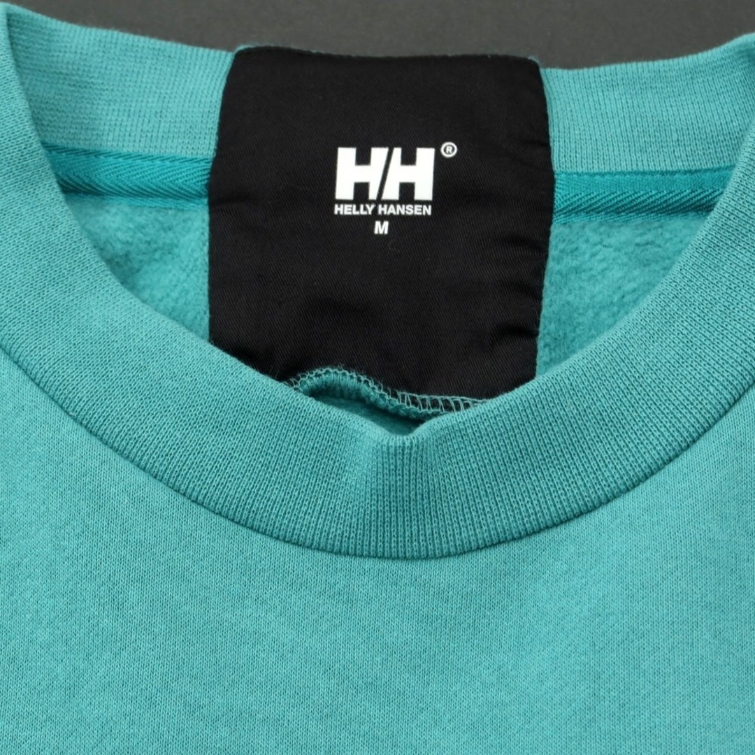 HELLY HANSEN(ヘリーハンセン)の【中古】ヘリーハンセン HELLY HANSEN コットンポリエステル クルーネック スウェット ブルーグリーン【サイズM】【ユニセックス】 メンズのトップス(スウェット)の商品写真