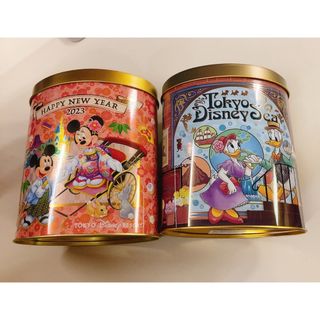 ディズニー(Disney)のディズニー　空き缶（クランチ缶）2個セット(小物入れ)