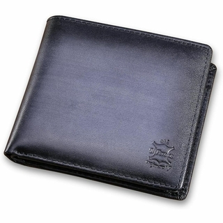 [MF-silk] メンズ財布 本革 牛革 天然ショート丈 小銭入れ カード入れ(折り財布)