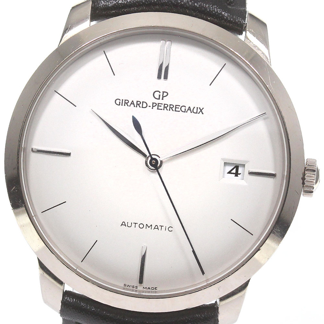 GIRARD-PERREGAUX(ジラールペルゴ)のジラール・ペルゴ GIRARD-PERREGAUX 49525-53-131-BK6A 1966 K18WG デイト 自動巻き メンズ 箱・保証書付き_780205 メンズの時計(腕時計(アナログ))の商品写真