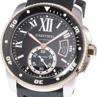 カルティエ(Cartier)のカルティエ CARTIER W7100055 カリブル ドゥ カルティエ ダイバー K18PGベゼル 自動巻き メンズ 箱・保証書付き_790264(腕時計(アナログ))