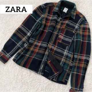 ザラ(ZARA)のZARA COMFORT FIT ザラ　タータンチェックシャツ　ジャケット(ブルゾン)