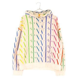 ヴァレンティノ(VALENTINO)のVALENTINO ヴァレンチノ VLTN Times Hooded Sweatshirt VV3MF15P795 VLTNタイムズフーデッドスウェットパーカー フーディ ホワイト(パーカー)